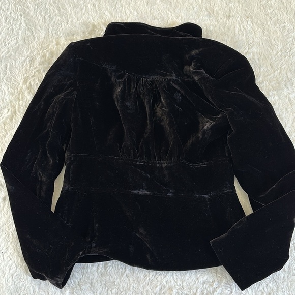 Apostrophe black velvet fitted blazer jacket coat women’s size 2 holiday party - Picture 9 of 10